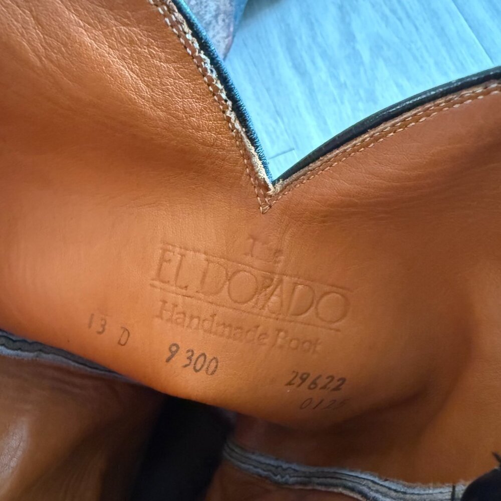 Men's El Dorado Cowboy Boots Size 13 Color Black - Picture 4 of 5